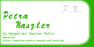 petra maszler business card